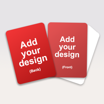 Front and back of custom playing cards Front and back of custom playing cards
